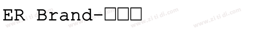 ER Brand字体转换